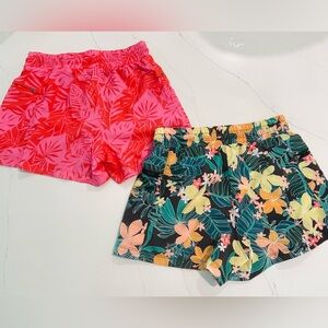 TWO DRY-QUICK SHORTS WITH ZIPPER POCKETS AND DRAWSTRING WAIST!!
